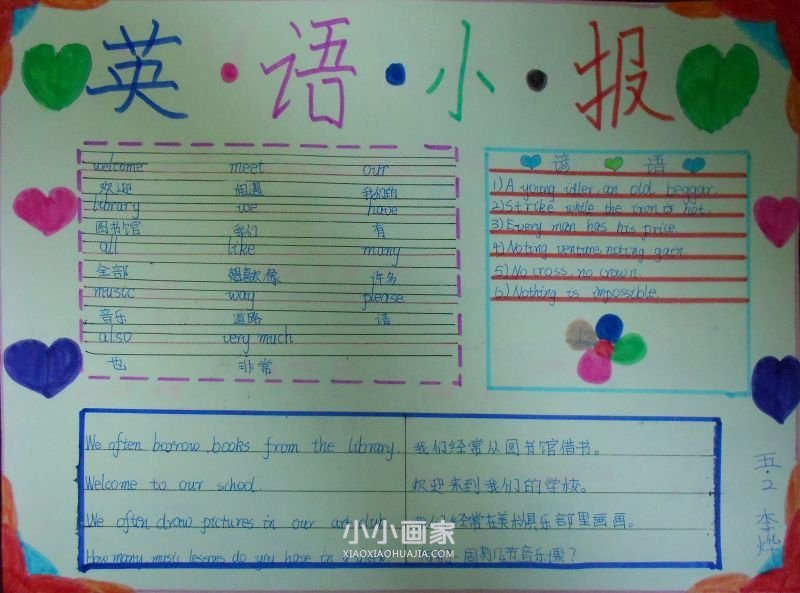 五年级英语词汇积累手抄报简单- www.chuantongba.top