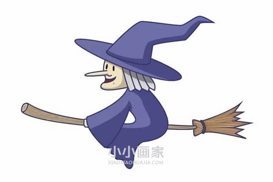 飞行的女巫简笔画画法图片步骤- www.chuantongba.top