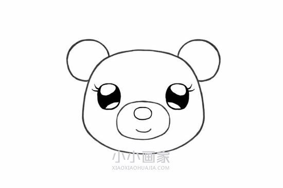 可爱的小熊姑娘简笔画画法图片步骤- www.chuantongba.top