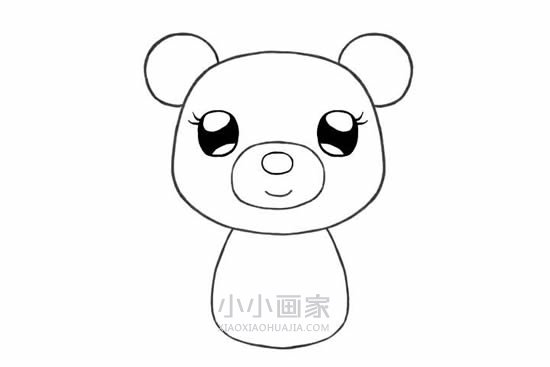 可爱的小熊姑娘简笔画画法图片步骤- www.chuantongba.top