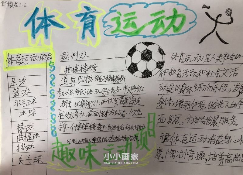 三年级关于体育运动的手抄报图片简单- www.chuantongba.top