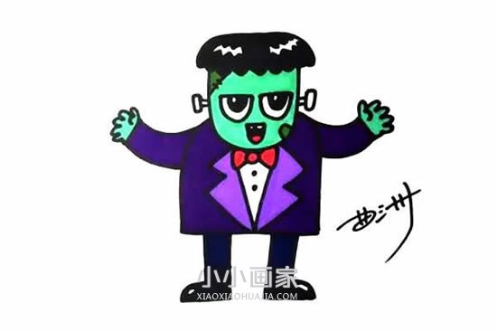 科学怪人简笔画画法图片步骤- www.chuantongba.top