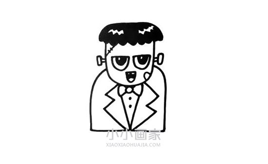 科学怪人简笔画画法图片步骤- www.chuantongba.top