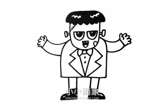 科学怪人简笔画画法图片步骤- www.chuantongba.top