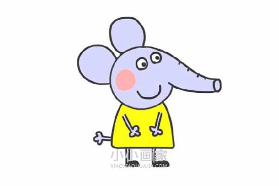 小象艾米丽简笔画画法图片步骤- www.chuantongba.top