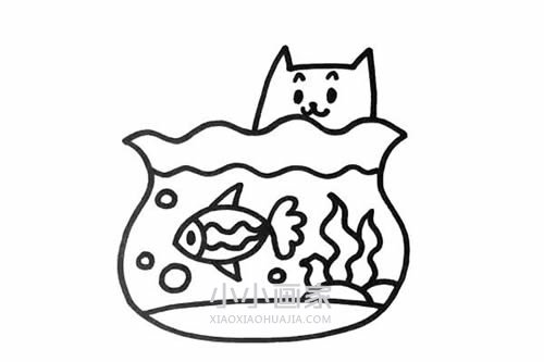 漂亮鱼缸简笔画画法图片步骤- www.chuantongba.top