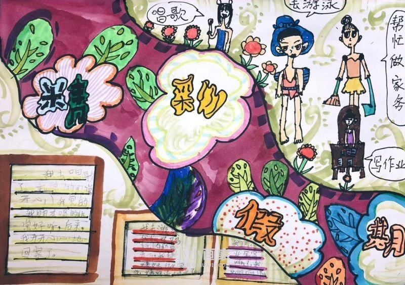 精彩假期手抄报画画图片漂亮一等奖- www.chuantongba.top