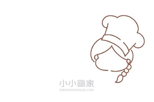 可爱的女厨师简笔画画法图片步骤- www.chuantongba.top