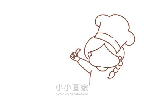 可爱的女厨师简笔画画法图片步骤- www.chuantongba.top
