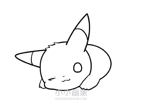 卖萌的皮卡丘简笔画画法图片步骤- www.chuantongba.top
