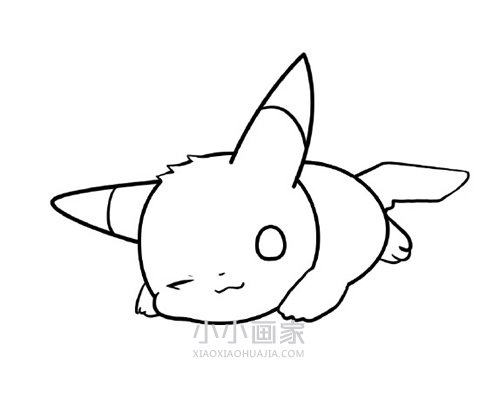 卖萌的皮卡丘简笔画画法图片步骤- www.chuantongba.top