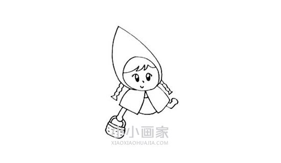 彩色小红帽简笔画画法图片步骤- www.chuantongba.top