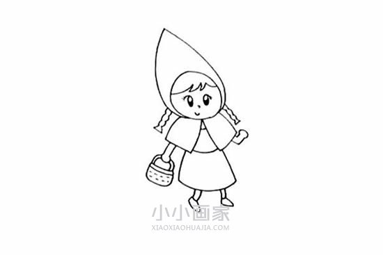 彩色小红帽简笔画画法图片步骤- www.chuantongba.top
