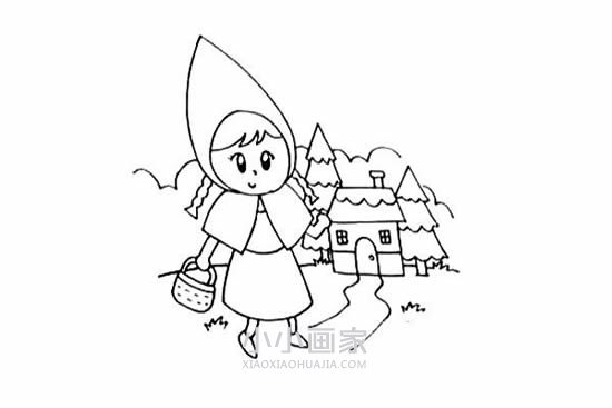彩色小红帽简笔画画法图片步骤- www.chuantongba.top