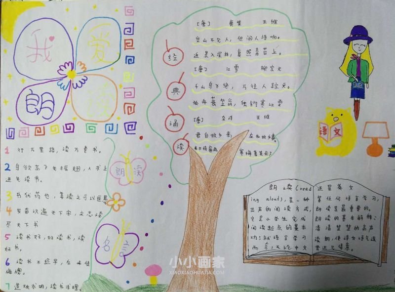 五年级我爱朗读手抄报图片内容最简单- www.chuantongba.top