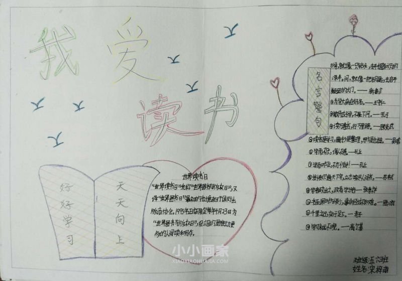 五年级我爱朗读手抄报图片内容最简单- www.chuantongba.top