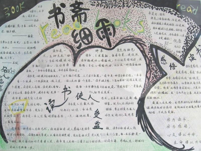 七年级书香浓浓伴我成长手抄报图片- www.chuantongba.top
