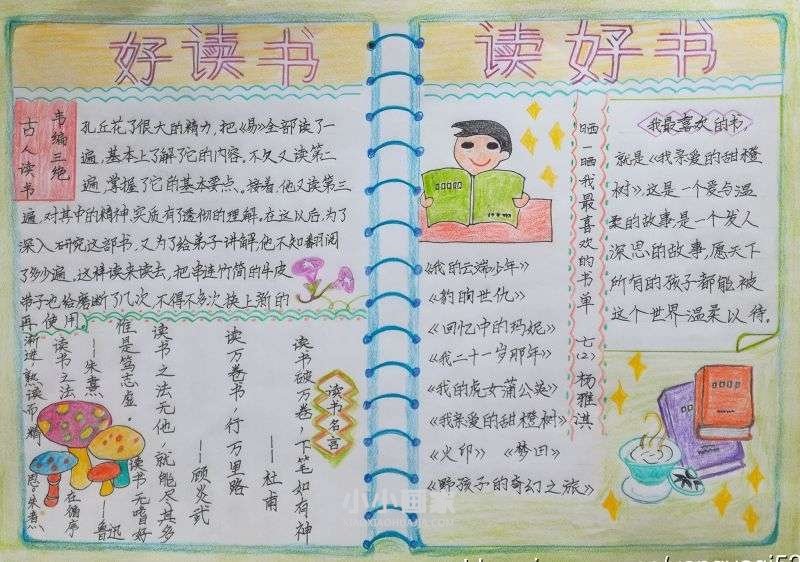 七年级书香浓浓伴我成长手抄报图片- www.chuantongba.top