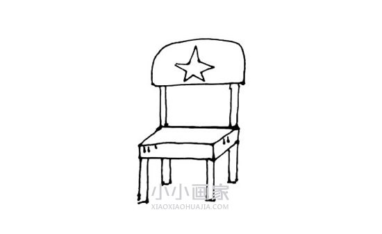 可爱儿童椅简笔画画法图片步骤- www.chuantongba.top