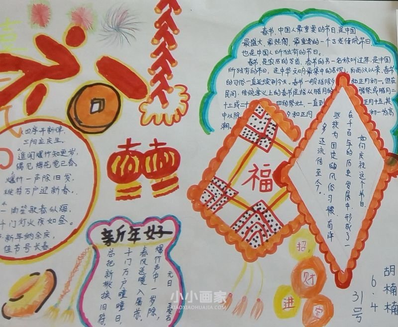 六年级喜迎新年手抄报图片内容漂亮- www.chuantongba.top