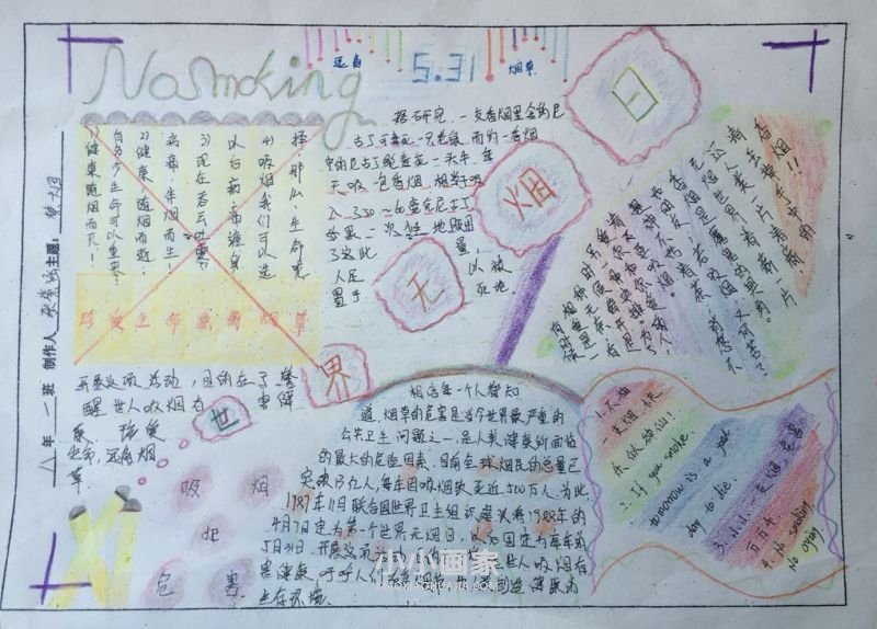 禁止吸烟珍爱生命手抄报内容图片八年级- www.chuantongba.top