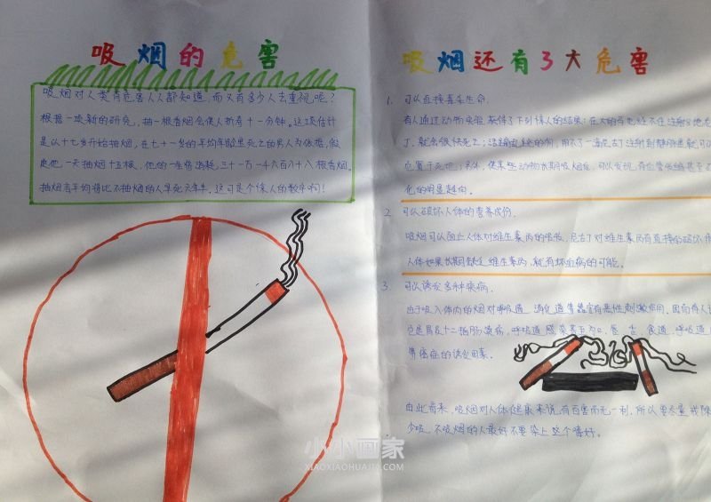 吸烟的危害手抄报图片三年级- www.chuantongba.top