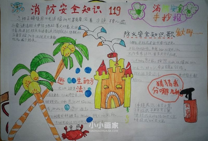 消防安全手抄报图画简单三年级- www.chuantongba.top