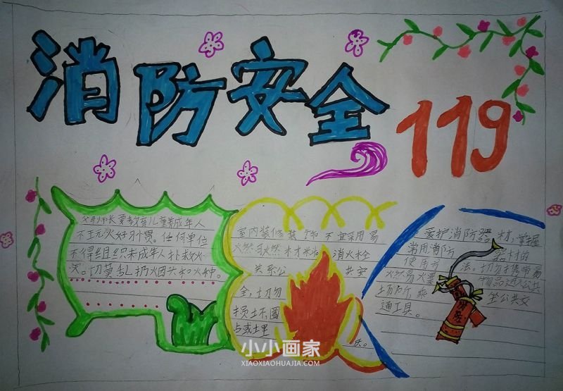 消防安全手抄报图画简单三年级- www.chuantongba.top