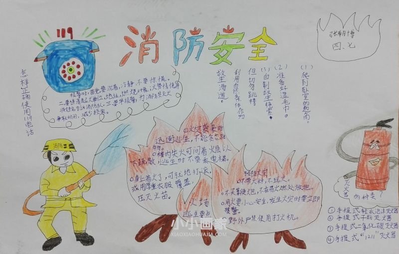 “关注消防平安你我”手抄报图片大全简单四年级- www.chuantongba.top