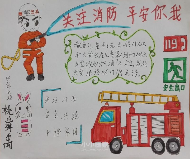 “关注消防平安你我”手抄报图片大全简单四年级- www.chuantongba.top