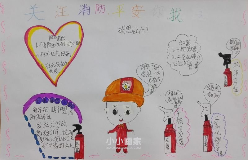 “关注消防平安你我”手抄报图片大全简单四年级- www.chuantongba.top