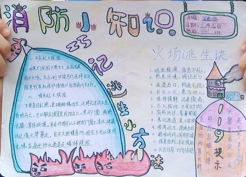 “消防安全在我心中”手抄报五年级一等奖- www.chuantongba.top