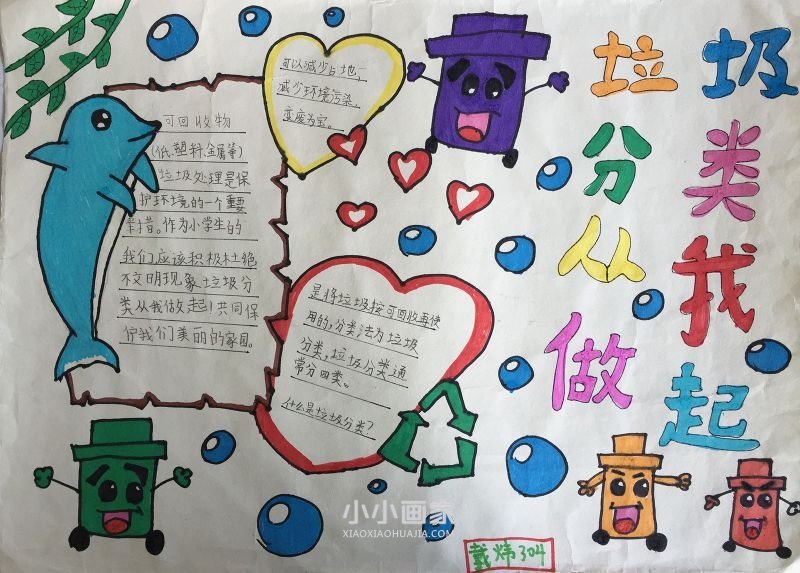 三年级垃圾分类手抄报图片内容简单又美丽- www.chuantongba.top