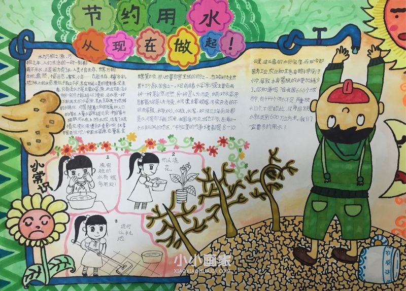 节约用水从现在做起手抄报图片漂亮小学生- www.chuantongba.top