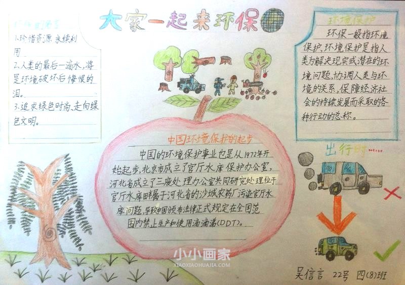 大家一起来环保手抄报图片四年级- www.chuantongba.top