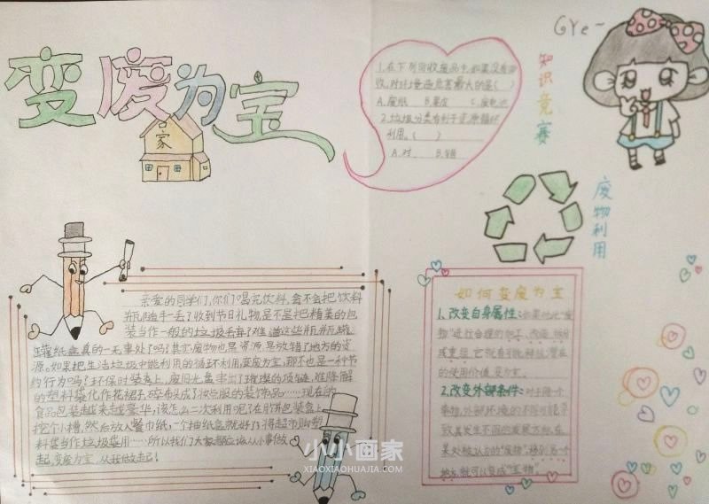 变废为宝手抄报图片内容简单小学生- www.chuantongba.top