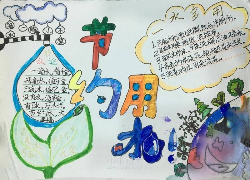 保护环境节约用水手抄报简单三年级- www.chuantongba.top