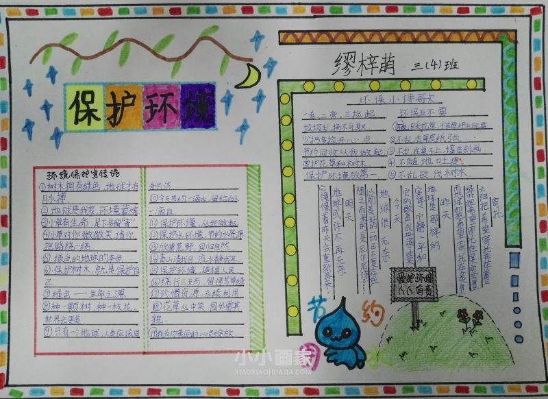 保护环境节约用水手抄报简单三年级- www.chuantongba.top