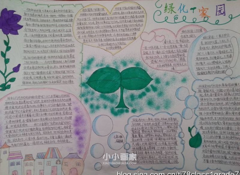 绿化家园从我做起手抄报图片漂亮七年级- www.chuantongba.top