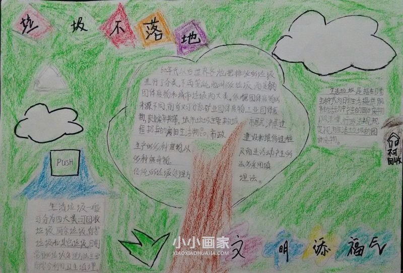 垃圾不落地手抄报图片内容简单小学生- www.chuantongba.top
