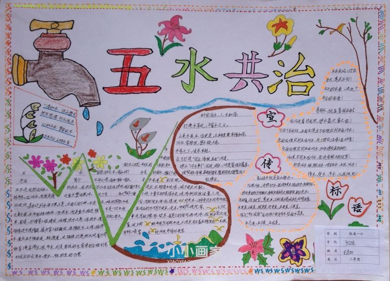 碧水蓝天五水共治手抄报图片资料漂亮五年级- www.chuantongba.top